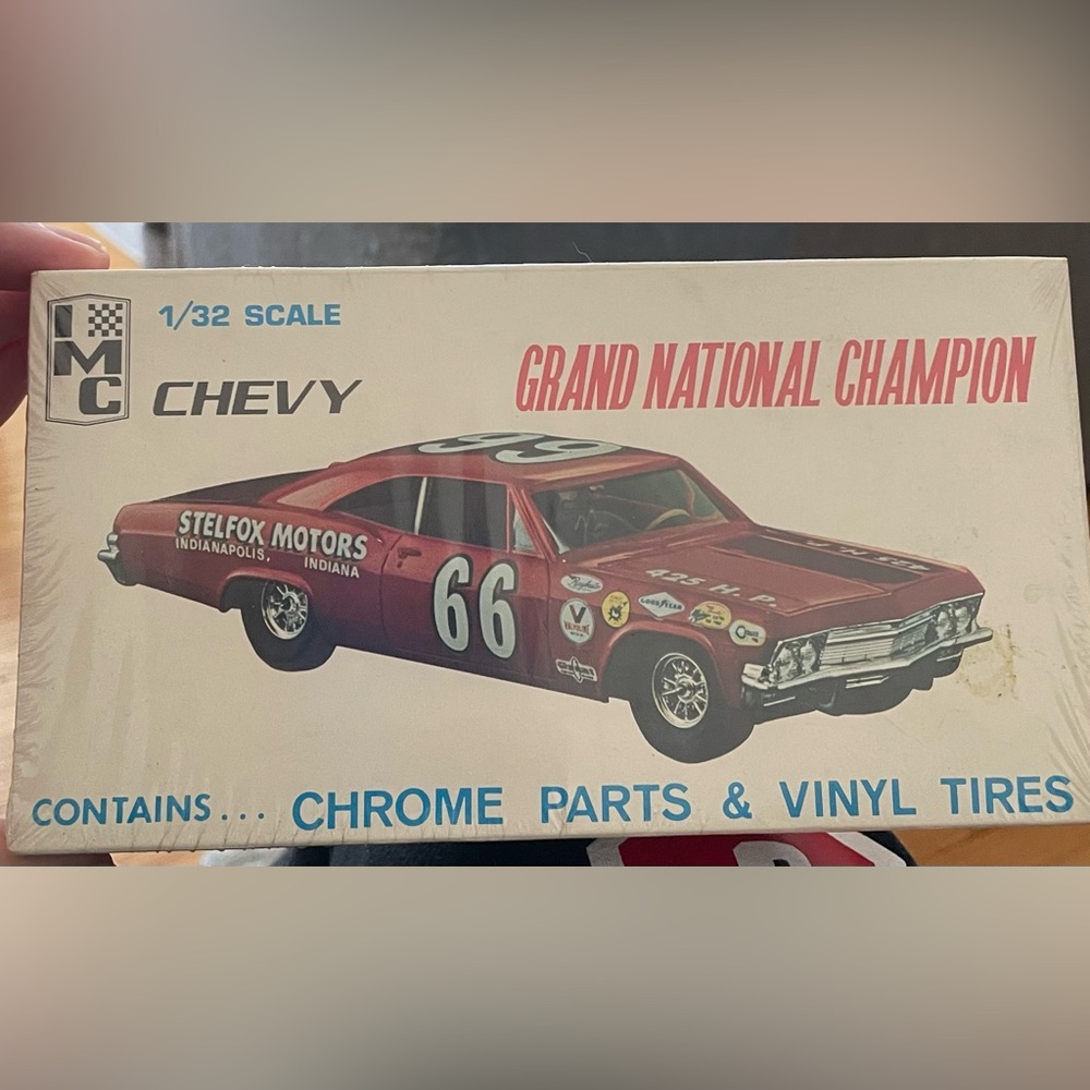 Unopened vintage Chevy Grand National Champion model car kit.